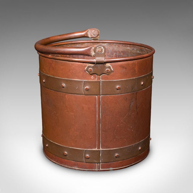Traditional Antique Waste Paper Basket, English, Copper, Study, Office, Cornish, Edwardian For Sale - Image 3 of 9