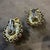 1980s Gilted Metal Rhinestones and Faux Pearls Italian Ribbon Clip-on Earrings For Sale - Image 10 of 10