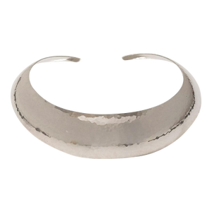 Ultra Wide Sterling Silver Collar, Gerhard Herbst Studio Neckpiece, American Modernist, Mid Century Style, Vintage