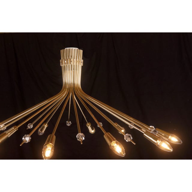 Mid-Century Modern Austrian Stella Chandelier by J. T. Kalmar, 1950s For Sale - Image 3 of 10