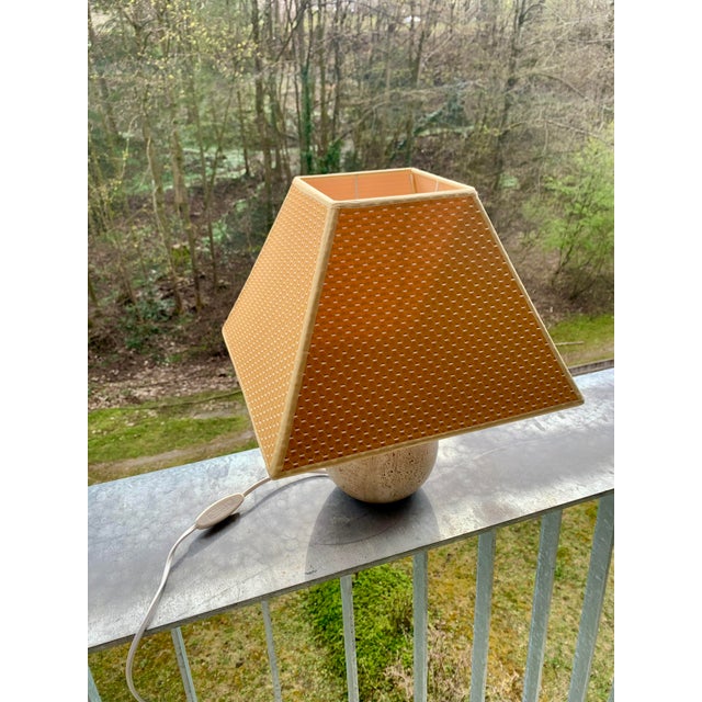 Mid-Century Travertine Lamp, 1980s For Sale - Image 11 of 13