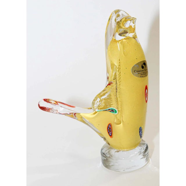 1960s Murano Hand Blown Art Glass Bird Figurine For Sale - Image 10 of 13