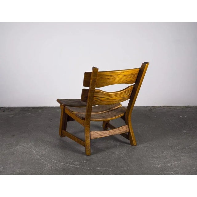 Brutalist Chair in Oak by Dittmann & Co fort Awa Radbound, 1960s For Sale - Image 14 of 18