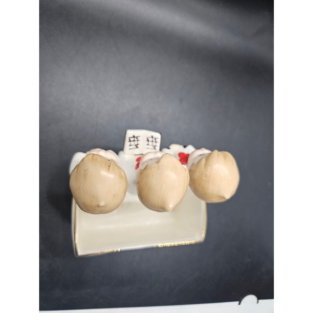 Mid-Century Modern VTG Japan Nikoniko Choir Boys Figurine For Sale - Image 3 of 4