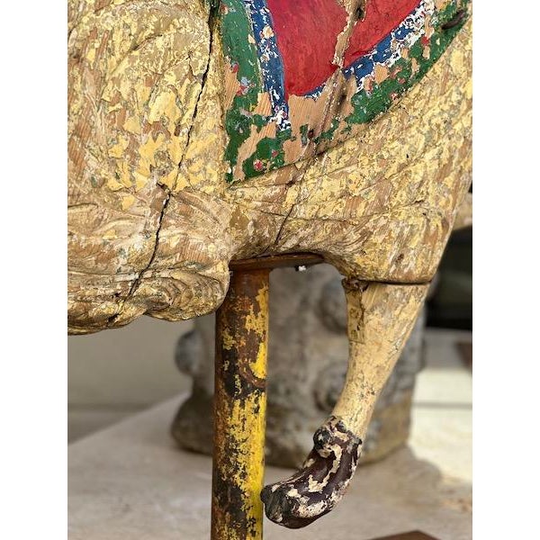 Pair of 19th Century French Coqs De Carousel Sculptures For Sale - Image 9 of 12
