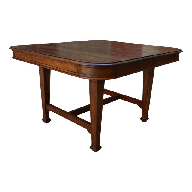Art Nouveau Extending Dining Table in Carved Walnut, France, 1900s For Sale