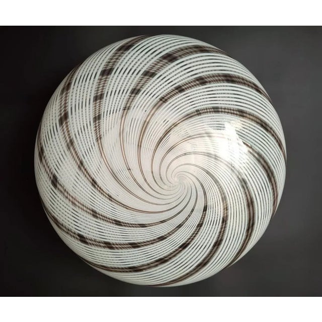 1960s 1960s Spiral Flush Mount by Venini For Sale - Image 5 of 8