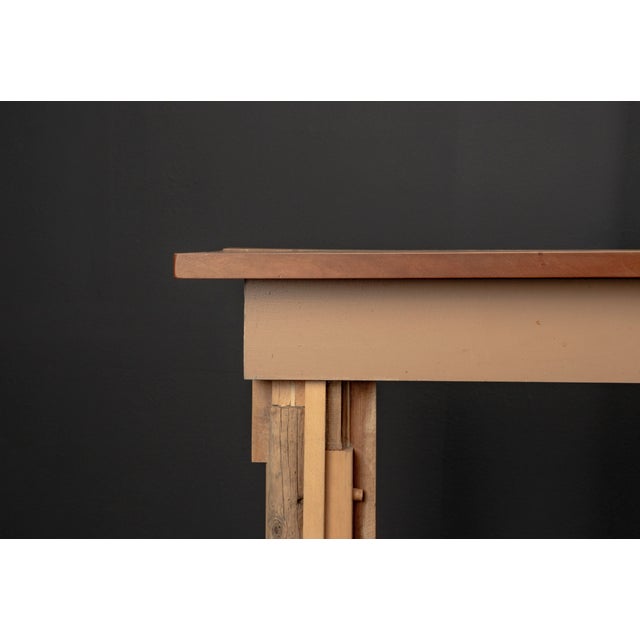 Brutalist Constructivist Table in Cherrywood by H.G. Patrick Pahl, 2008 For Sale - Image 18 of 18