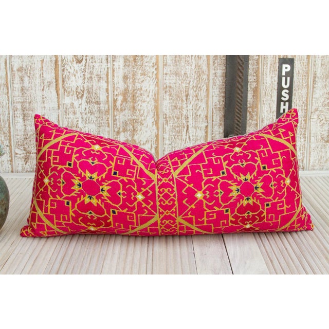 Antique Hasina Sindh Silk Pillow For Sale - Image 4 of 11