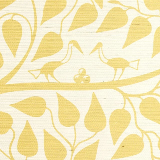 Contemporary Schumacher Kayon Sisal Panel in Soft Yellow For Sale - Image 3 of 5