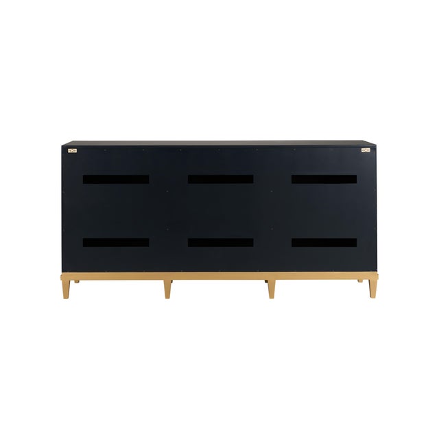 Chelsea House Inc Avery Raffia Sideboard - Navy For Sale - Image 4 of 8