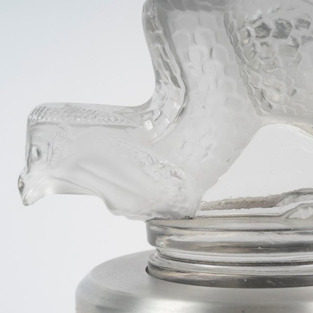 René Lalique, Guinea Fowl Mascot, 1929, Pressed Glass For Sale - Image 3 of 7