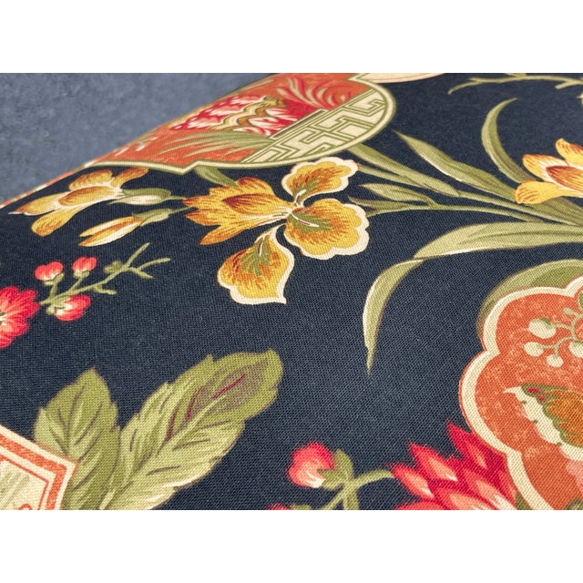 Pearson 84” Custom Three Seat Sofa in Richloom Asian Chinoiserie Fabric, Vintage For Sale - Image 15 of 17