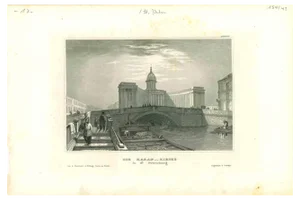 Unknown, Die Kasan-Kirche (St. Petersbourg), Original Lithograph, 1850s