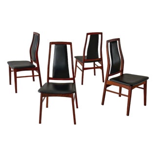 Danish Mid-Century Rosewood High-Back Dining Chairs- A Set of 4 For Sale