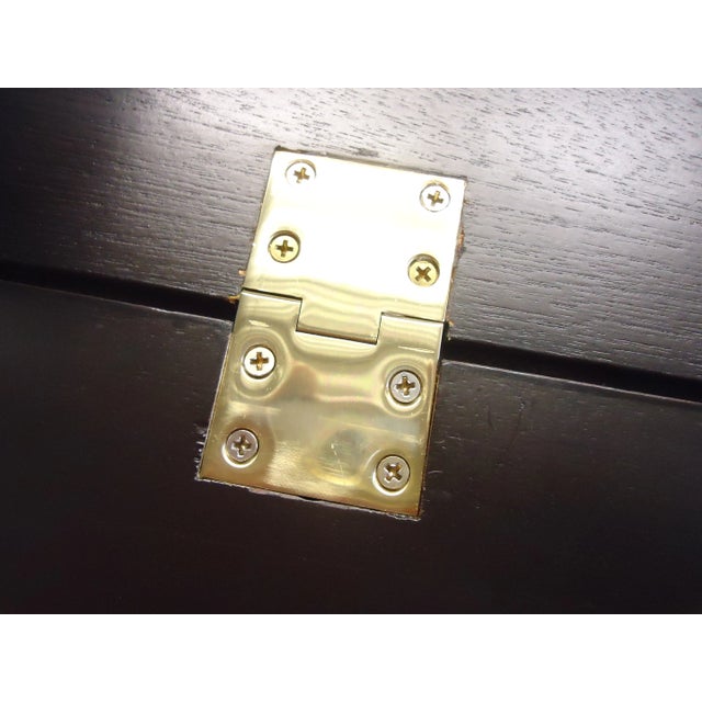 Mid-Century Modern Dark Wood Tanker Desk For Sale - Image 9 of 13