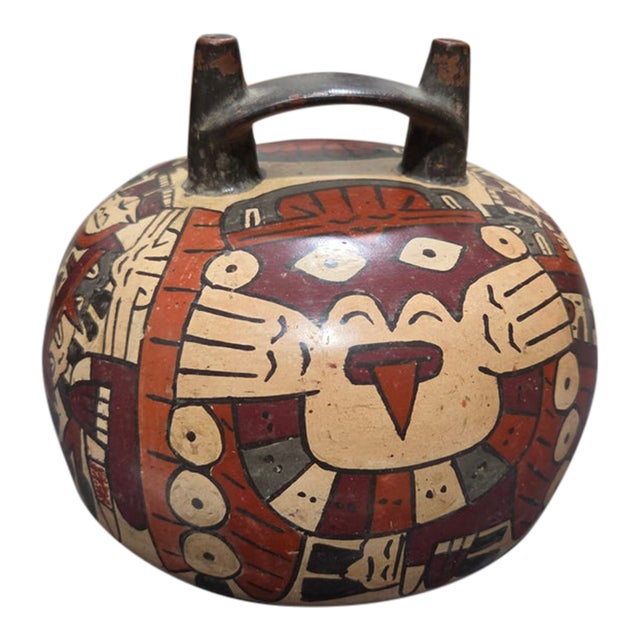 Antique Nazca Double-Spouted Water Jar For Sale