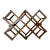 1970s Vintage Boho Chic Arts & Crafts Wood Wine Rack - 10 Bottle. For Sale