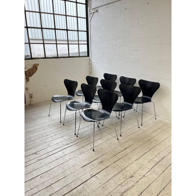 Wood 3107 Chair by Arne Jacobsen for Fritz Hansen, 1991 For Sale - Image 7 of 15