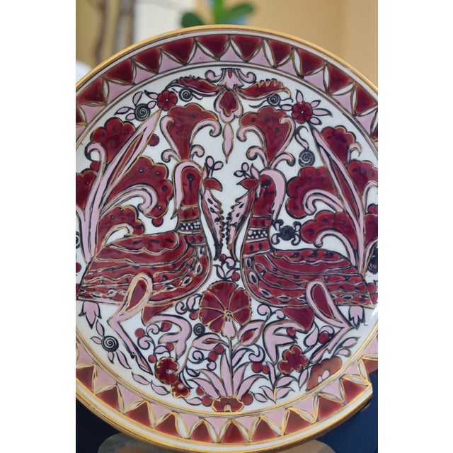 Mediterranean Dakas Ceramic Decorative Plate For Sale - Image 3 of 6