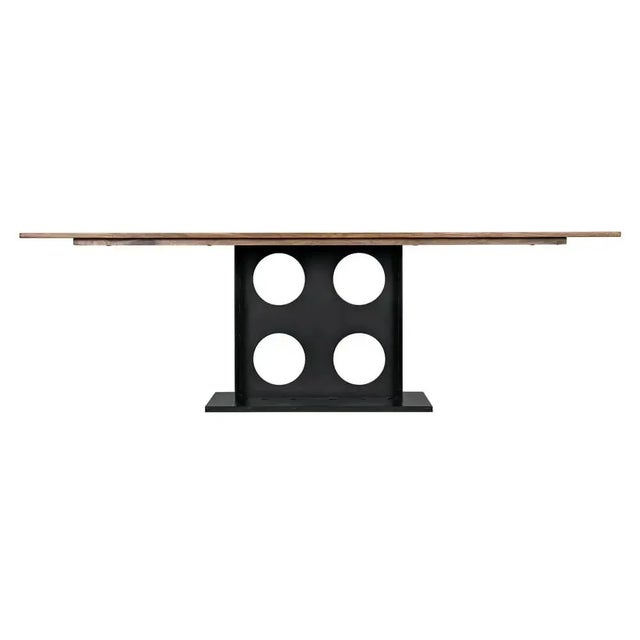 Contemporary, edgy, and quite simply exceptional, this dining table is handcrafted of minimally finished industry steel to...