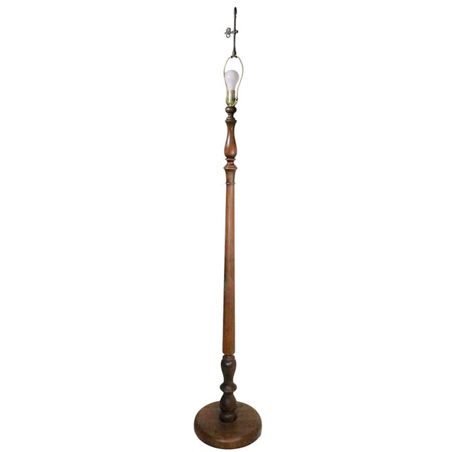 Antique Turned Wood Floor Lamp For Sale - Image 10 of 11