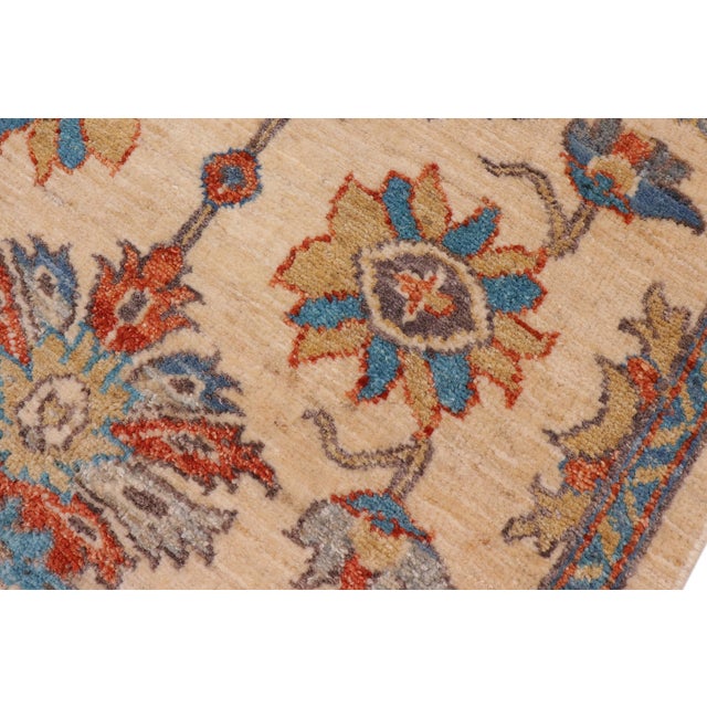 Shabby Chic Ziegler Beige/Rust Wool Runner Rug- 2'1'' X 4'9'' For Sale In New York - Image 6 of 10