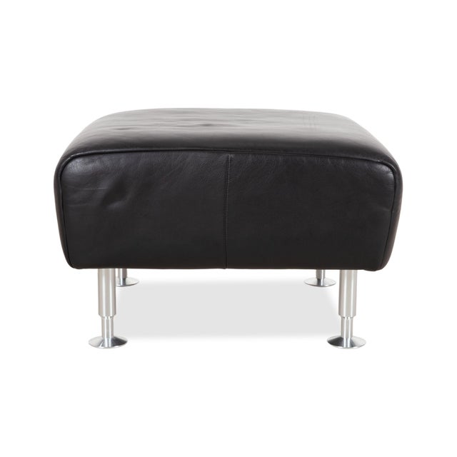 Black 250 Leather Stool in Black by Rolf Benz For Sale - Image 8 of 12