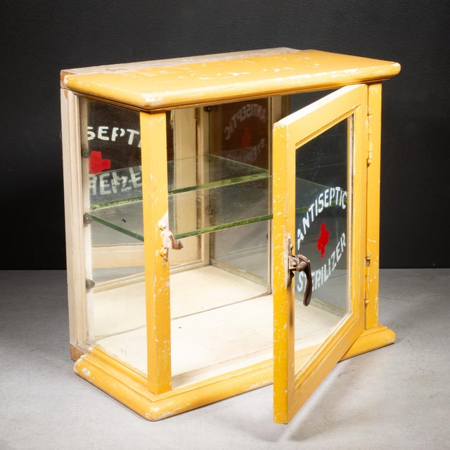 Industrial Antique Antiseptic Sterilizer Barber Shop Cabinet c.1920 For Sale - Image 3 of 10