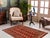 Abstract Tribal Bokhara Rust/Beige Hand Knotted Wool Rug For Sale - Image 3 of 9