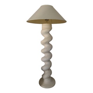 1990s Michael Taylor Swirl Plaster Floor Lamp For Sale