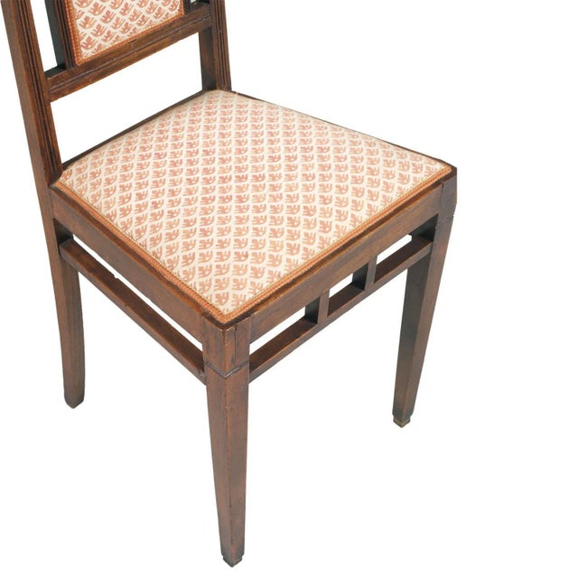 Art Nouveau Walnut Chairs, 1920s, Set of 4 For Sale - Image 9 of 12