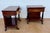 French Empire Wood Nightstands with Marquetry and Black Columns, 1935, Set of 2 For Sale - Image 10 of 15