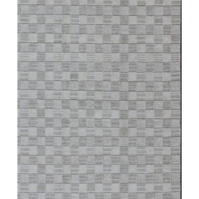 Measures: 10'2 x 13'10. Large Modern Scandinavian Design Rug by Keivan Woven Arts 10'2 x 13'10. Keivan Woven Arts / rug/...