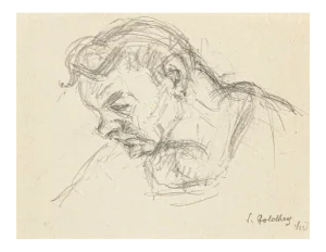 Gloom - Original Pencil Drawing by S. Goldberg - 1940 1940