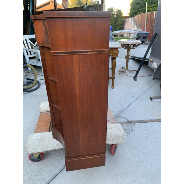 1940's Neoclassical Mahogany Console Cabinet Dry Bar For Sale - Image 4 of 12