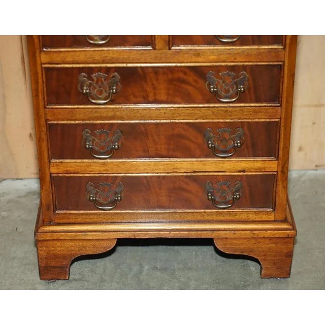 Vintage Flamed Hardwood Nightstands with Drawers, Set of 2 For Sale - Image 6 of 18