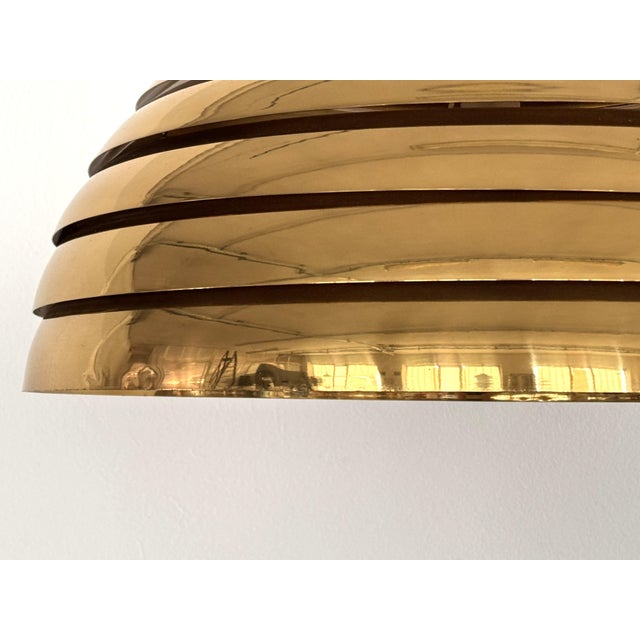 Metal Mid-Century Modern Brass Pendant Light by Vereinigte Werkstätten from Vereinigte Werkstätten Collection, 1960s For Sale - Image 7 of 18