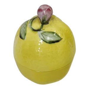 Vintage Laslo for Mikasa Porcelain Lemon Lidded Container Made in Japan