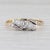 0.14ctw Diamond Bypass Ring 18k Gold Platinum Size 8.5 Wedding Anniversary For Sale In Greensboro - Image 6 of 8