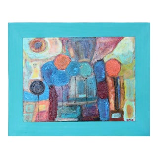 Paul Reeves Colorful Abstract Landscape Painting of Balloons 2018 For Sale