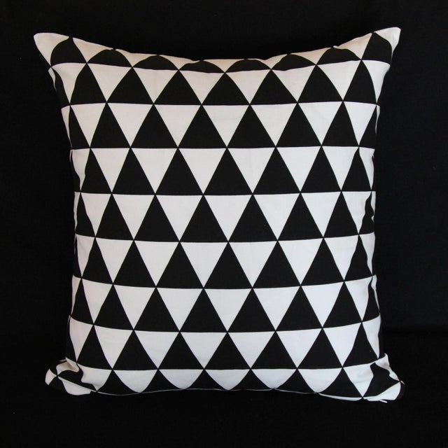 Chic Modern Black White Monochrome Triangle Pillow Chairish