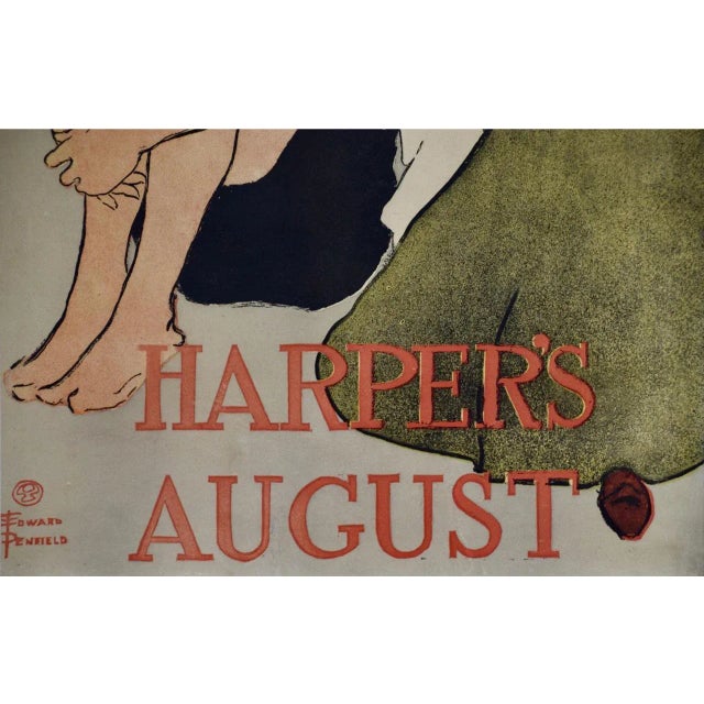 Late 19th Century Tom Sawyer Detective by Mark Twain: 19th C. Framed Colored Poster by Edward Penfield, 1897 For Sale - Image 5 of 7