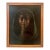 Vintage Veiled Girl in Blue Painting For Sale