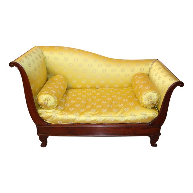 Restoration Mahogany Chaise Longue For Sale