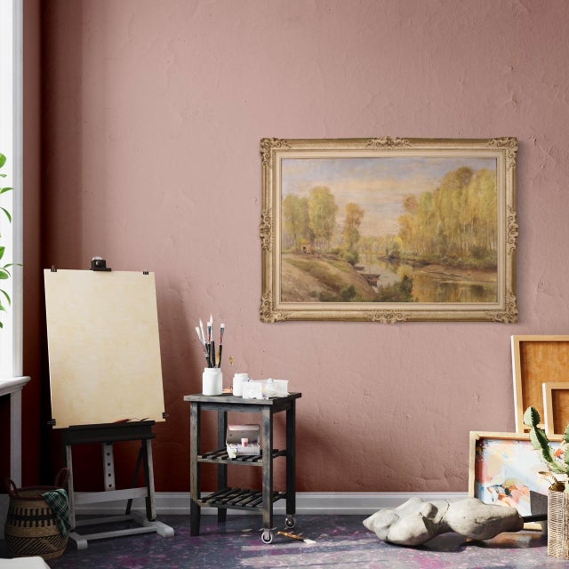 A. Corradi, Landscape, 1950, Oil on Panel, Framed For Sale - Image 14 of 16