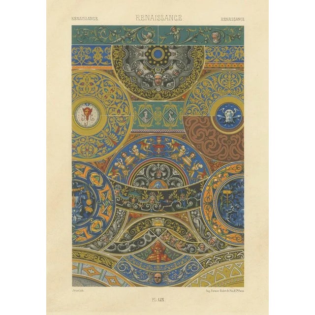 Jesta, Renaissance Ceiling Ornament, Plate LIX, 1869, Print For Sale - Image 6 of 10