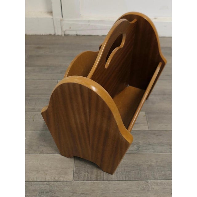 Mid-Century Teak Canterbury Magazine Rack, 1960s For Sale - Image 4 of 8
