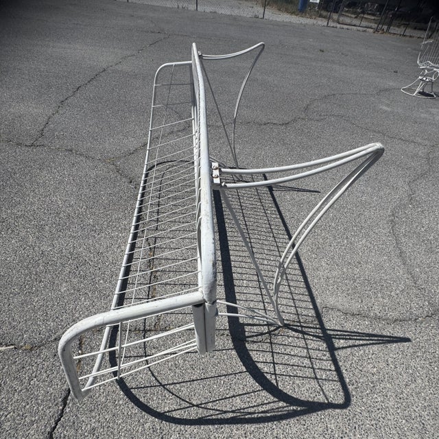 Vintage Mid- Century Homecrest Wrought Iron Grenada 3seated Patio Sofa. 1950’s-60’s, Attributed For Sale - Image 10 of 14