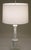 Antique White 1960s Large Hollywood Regency Modern Carrara Marble "Tuscan" Style Column Table Lamp For Sale - Image 8 of 11